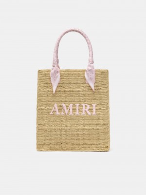 Amiri Raffia Tote Çantası Erkek Pembe | IWD102359