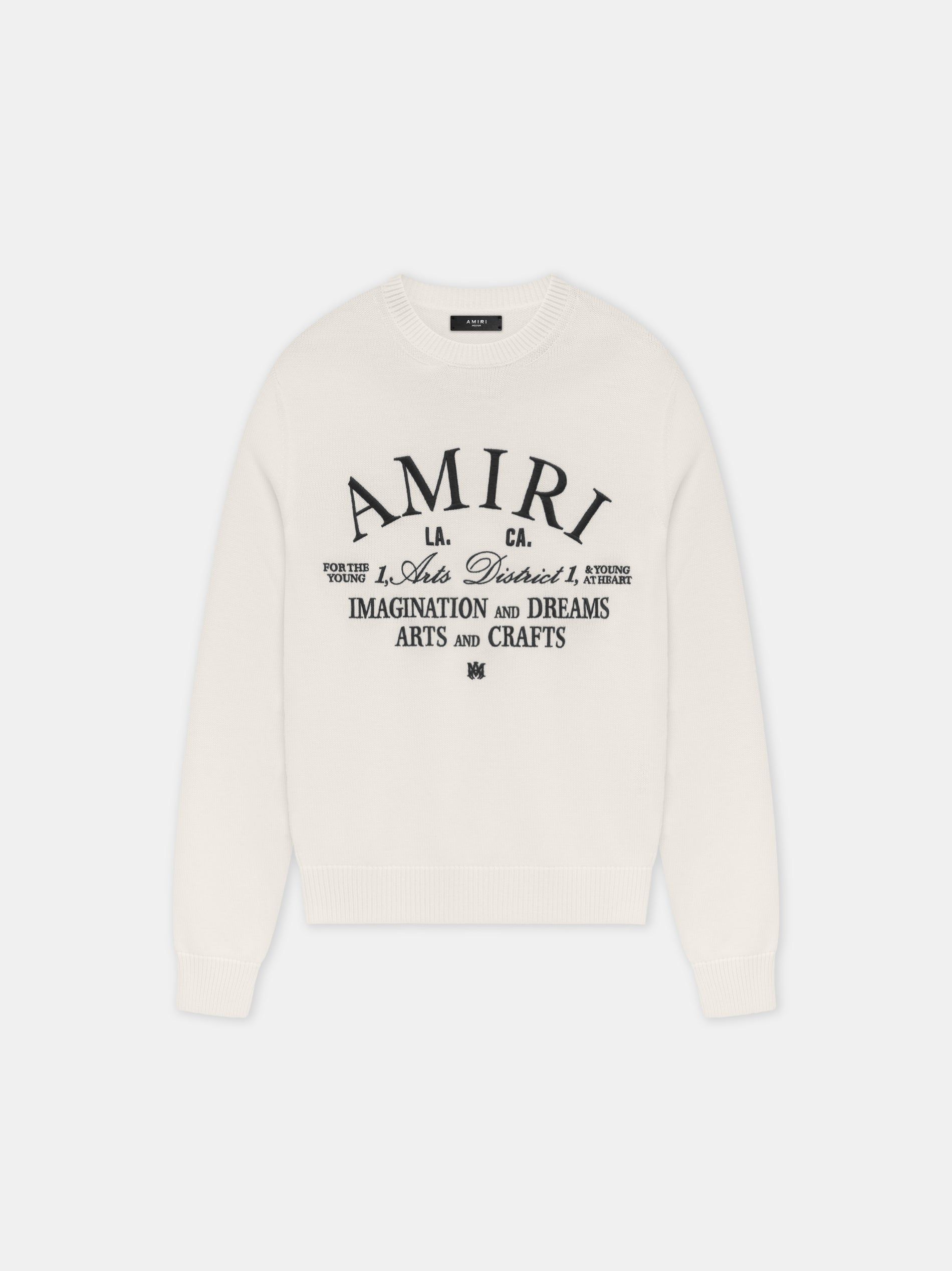 Amiri Arts District Crewneck Triko Erkek Alabaster | IYW760954