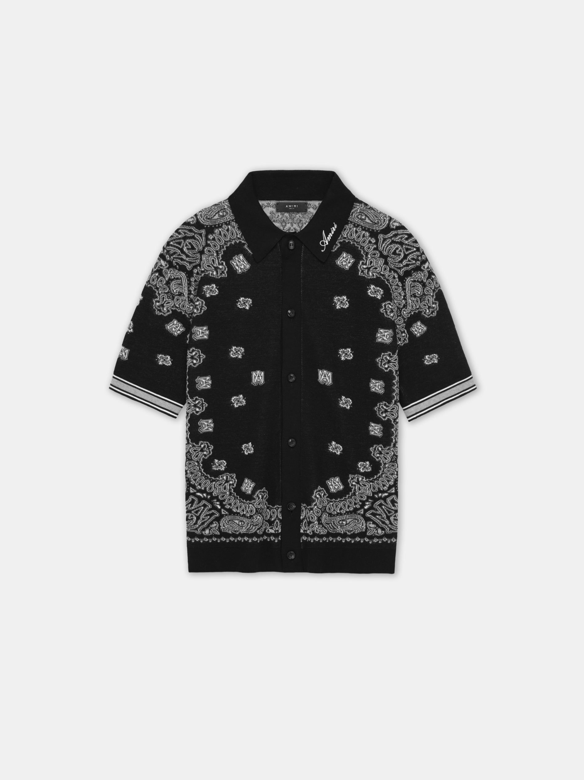 Amiri Bandana Polo Triko Erkek Siyah | XMU304681