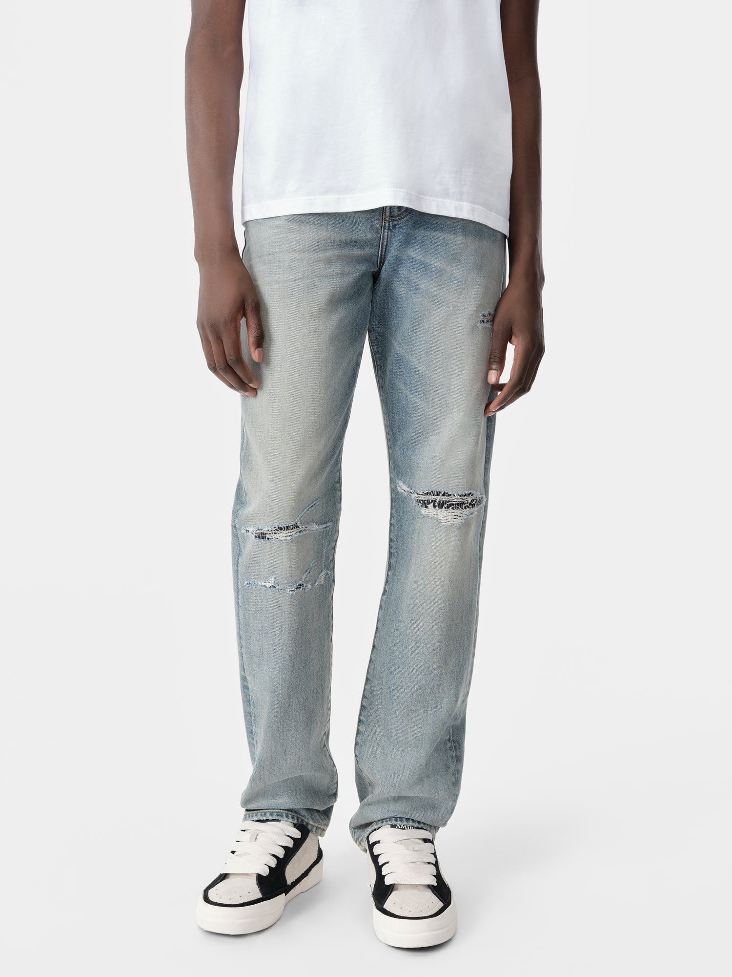 Amiri Bandana Repair Straight Jean Denim Erkek Indigo | ORL691280