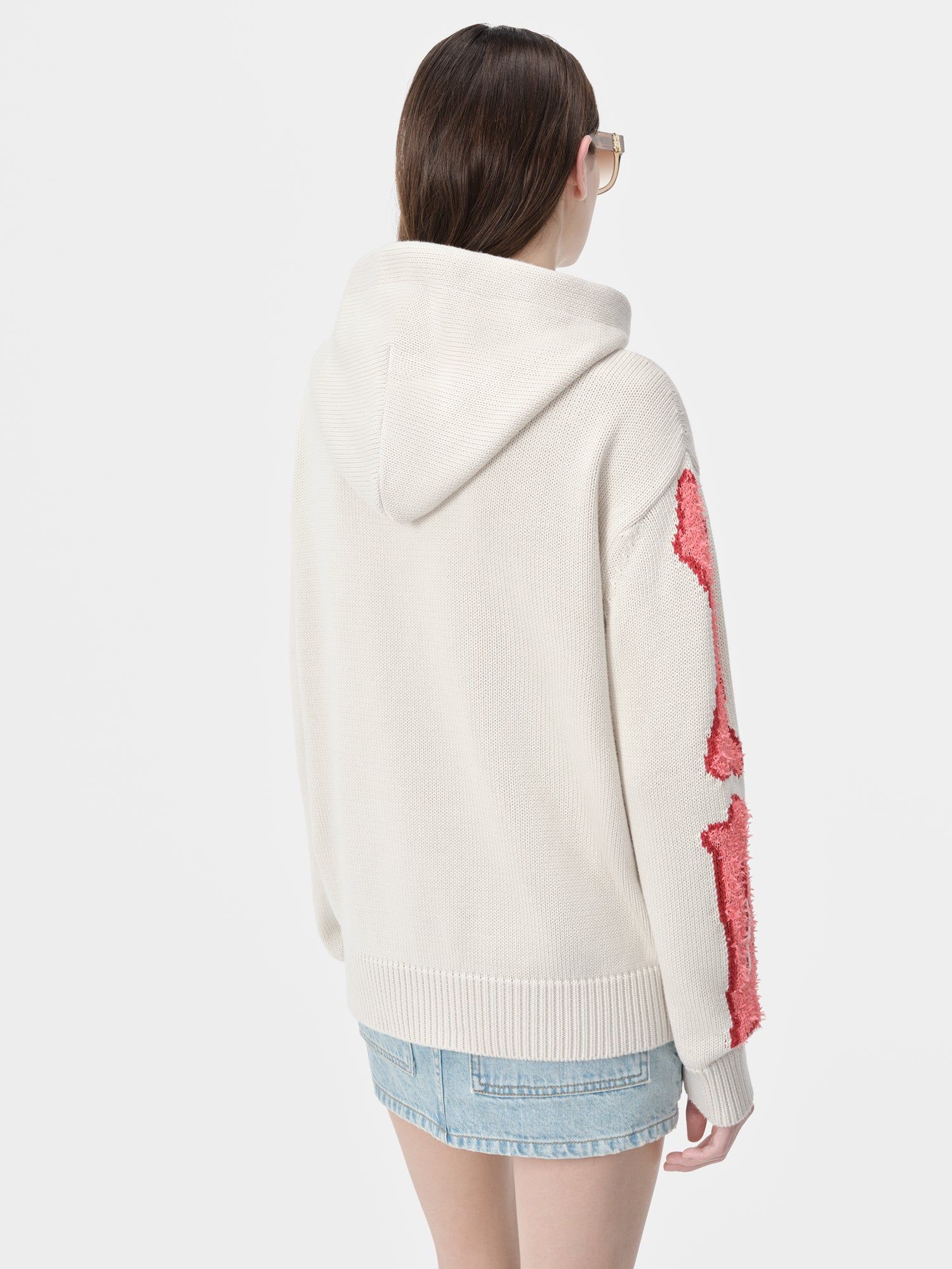 Amiri Bones Hoodie Triko Kadın Alabaster | QMK038942