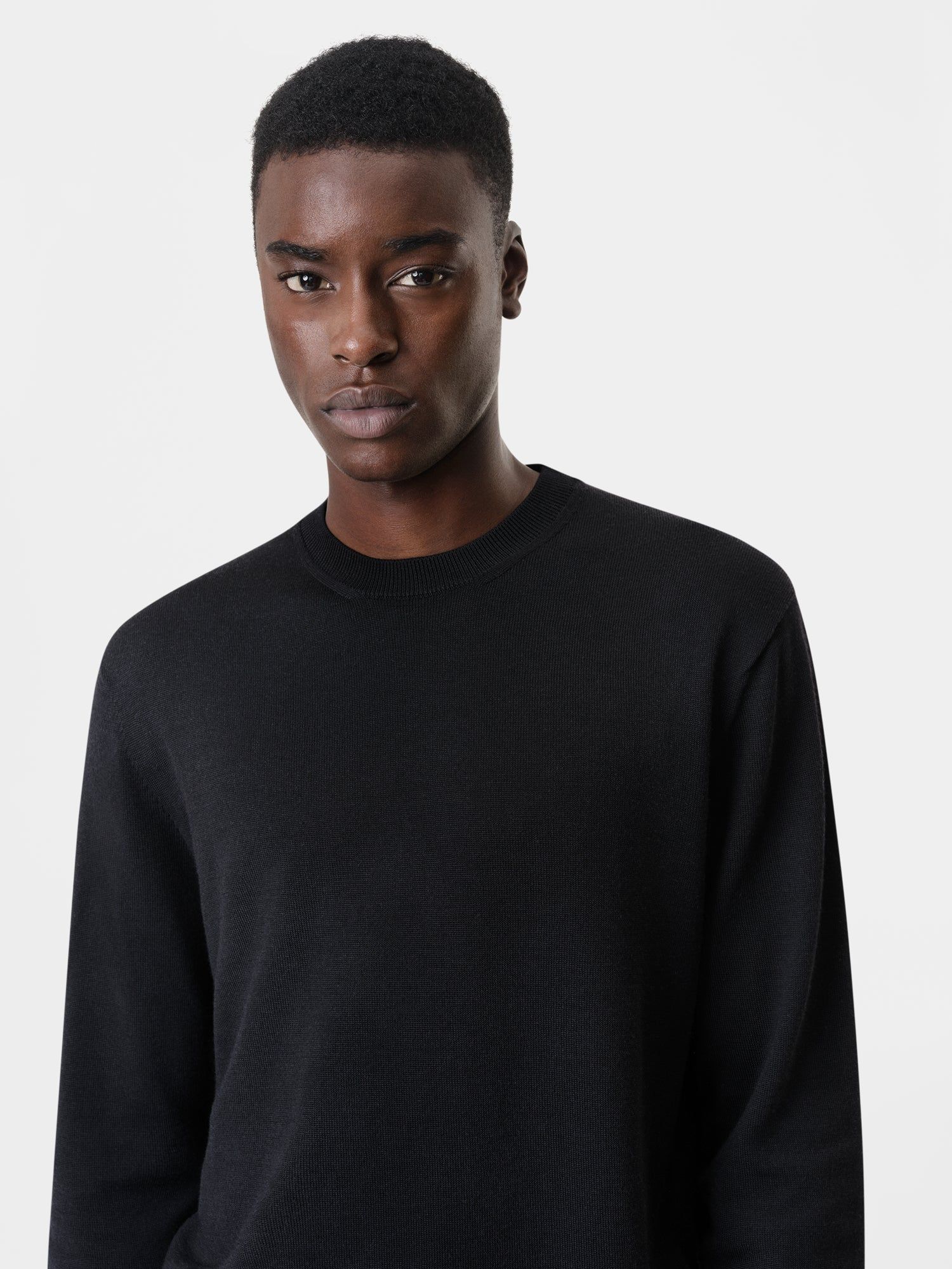 Amiri Long Sleeve Crew-black Triko Erkek Siyah | GBI150673