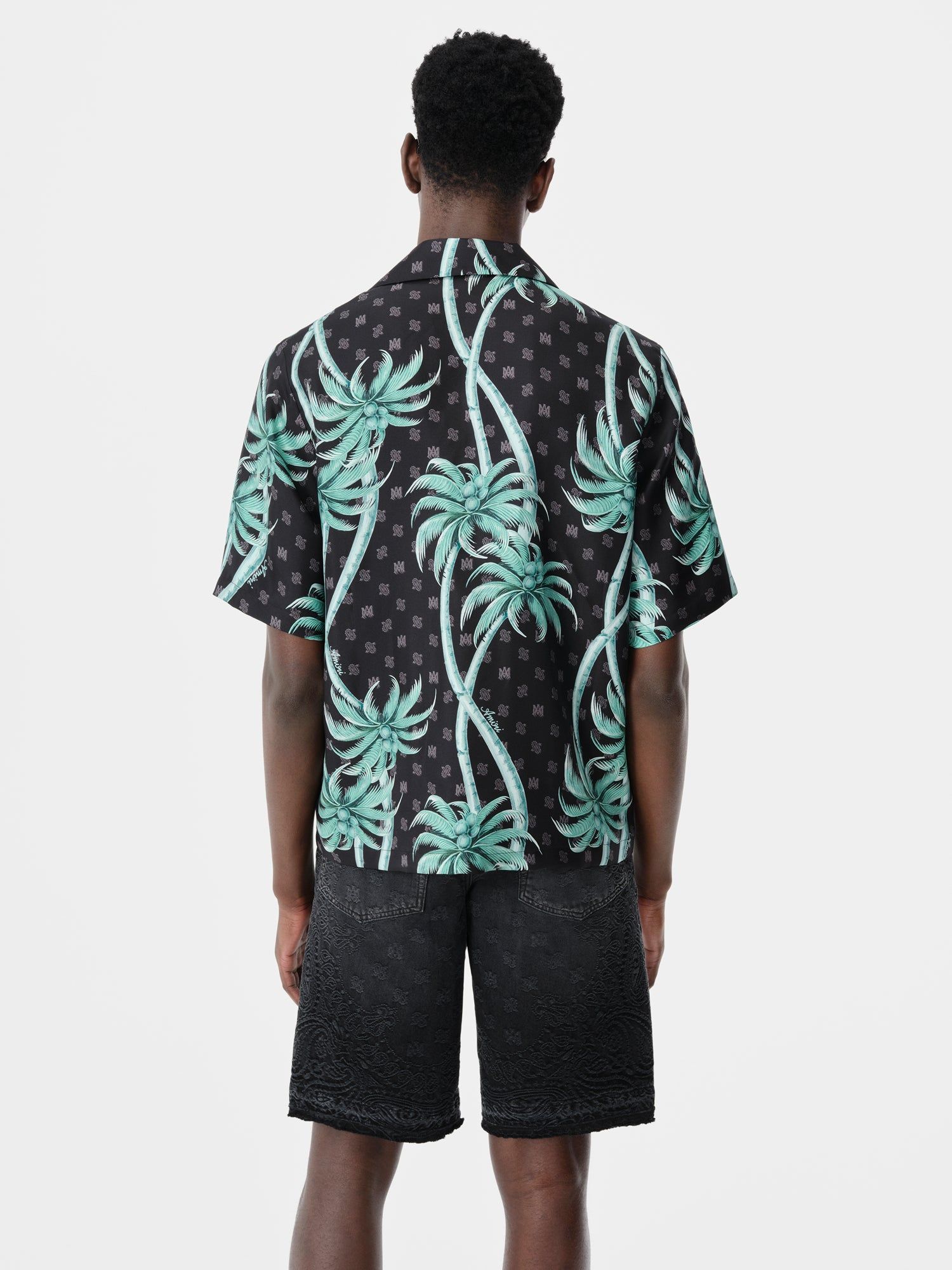 Amiri Palm Bowling Shirt Gömlek Erkek Siyah | RPF691758