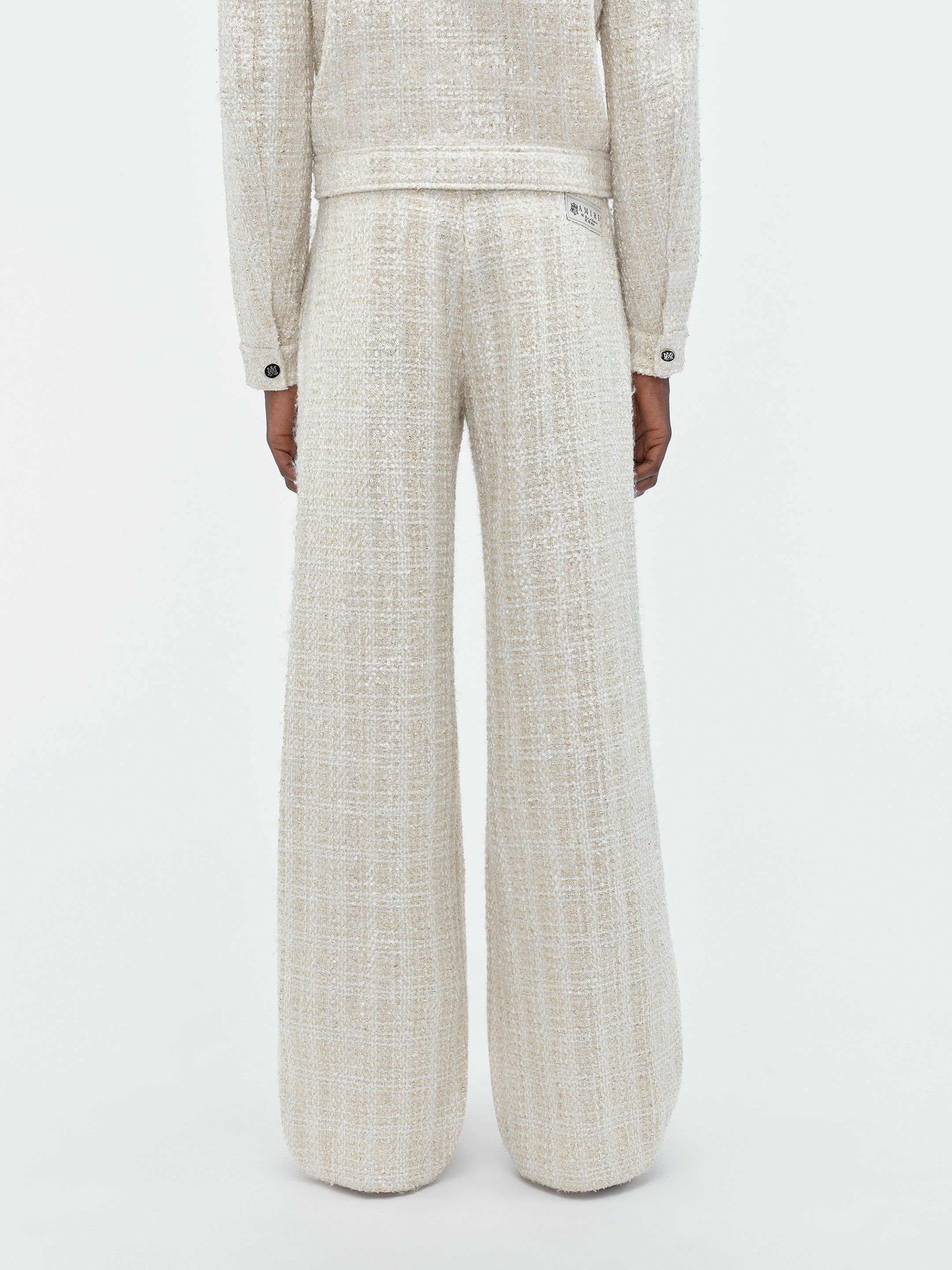 Amiri Sequin Boucle Double Pleated Pant Pantolon Erkek Alabaster | DVA539410