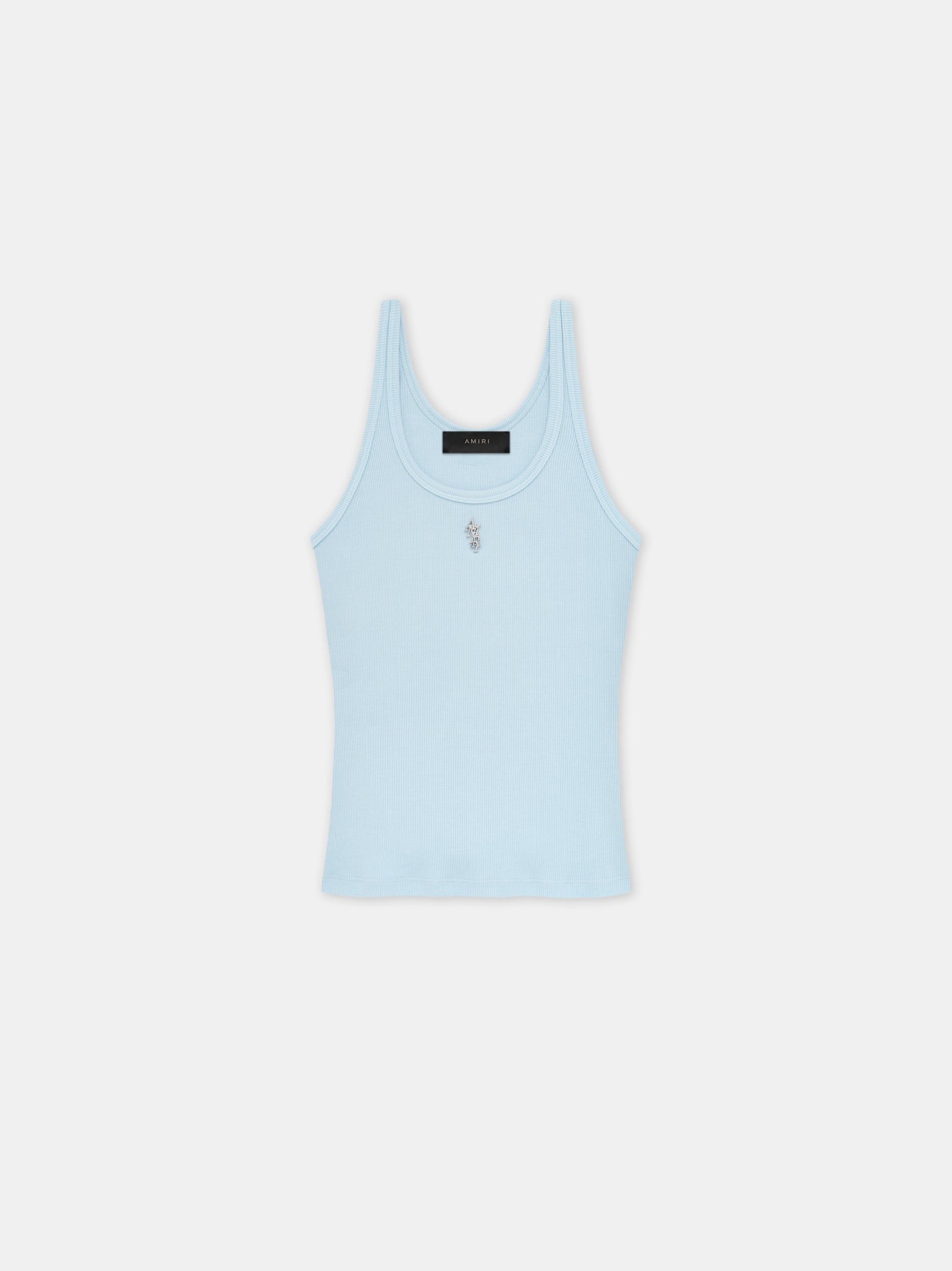 Amiri Stacked Ribbed Tank Tişört Kadın Cerulean | BSG827609