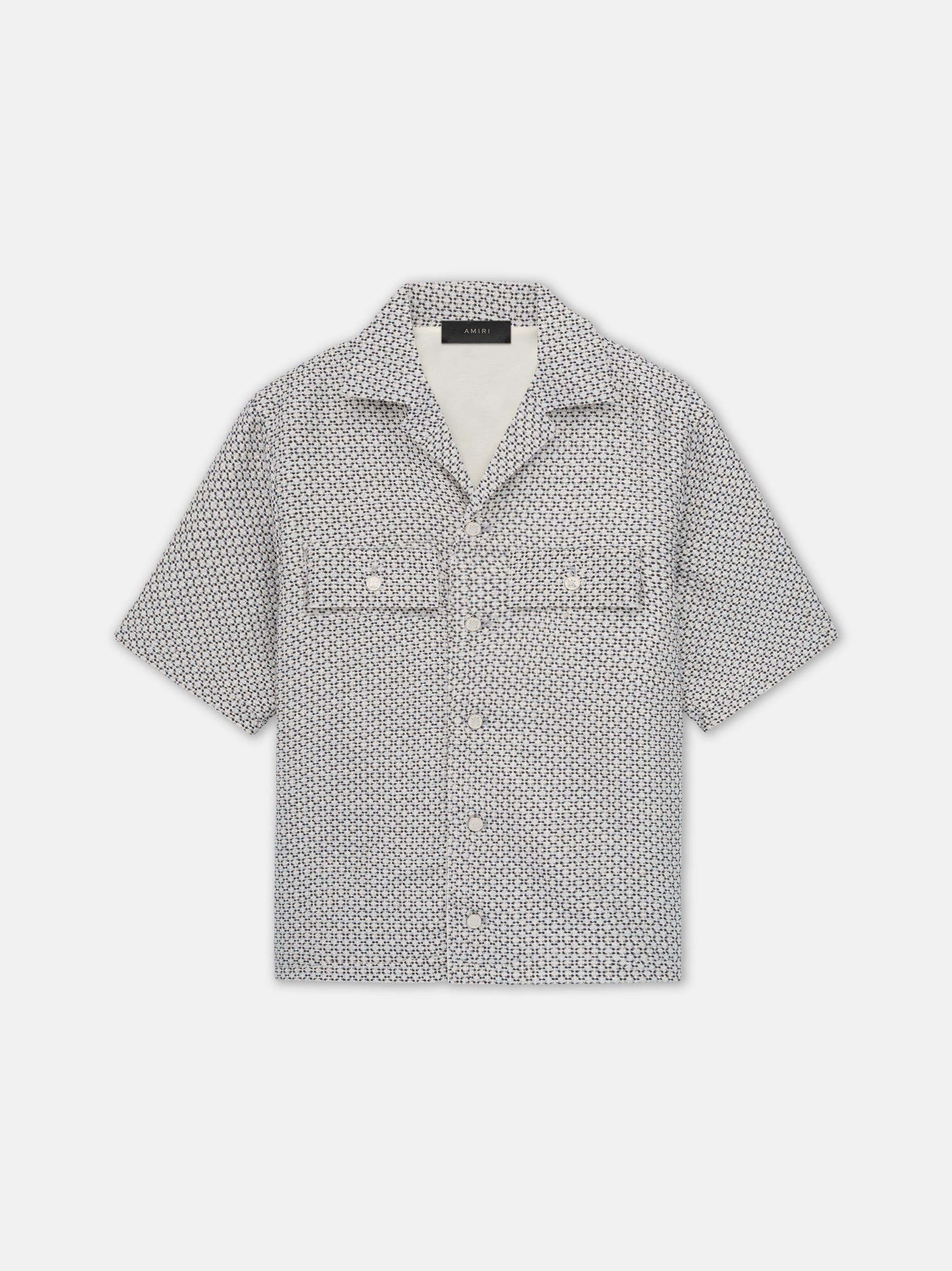 Amiri Tweed Camp Shirt Gömlek Erkek Cerulean | ILZ924567