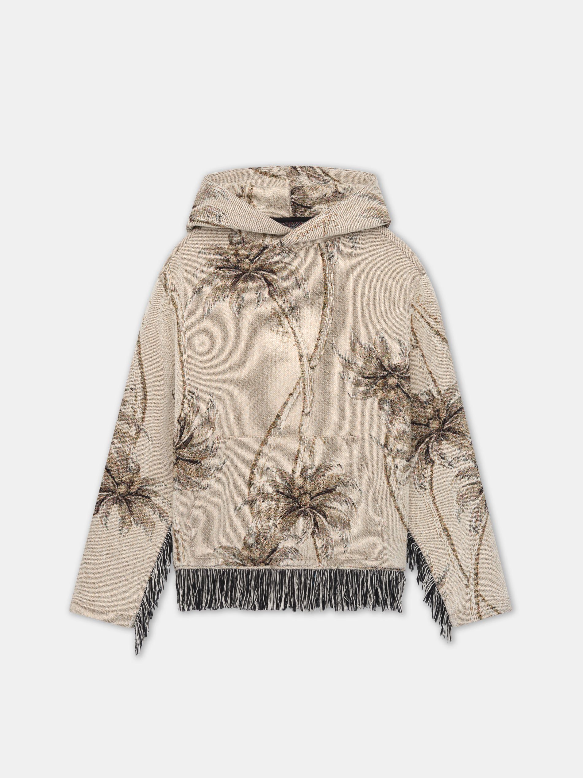 Amiri Twisted Palms Tapestry Hoodie Gömlek Erkek Alabaster | SOZ501246