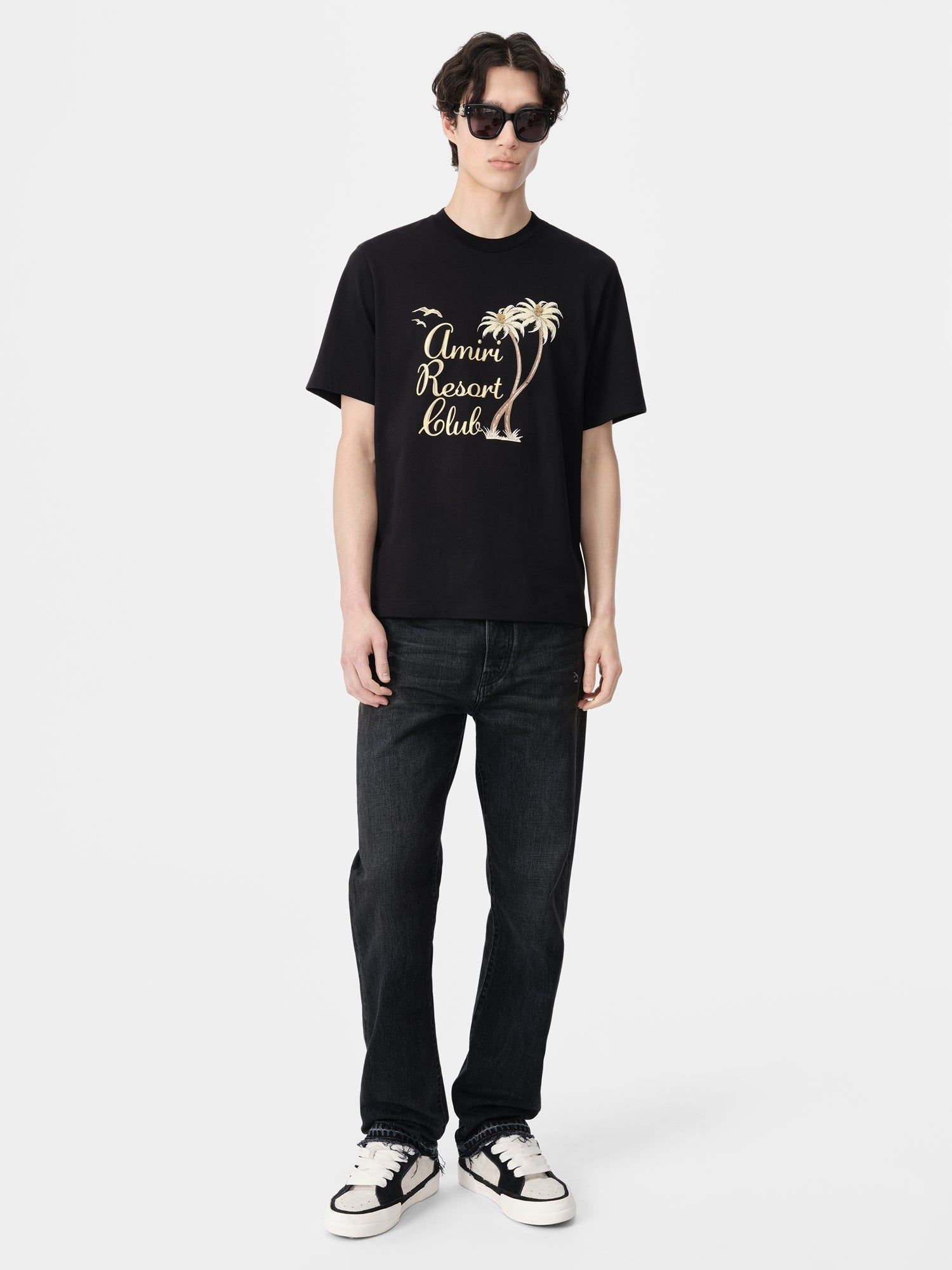 Amiri Twisted Palms Tee Tişört Erkek Siyah | KGP674058